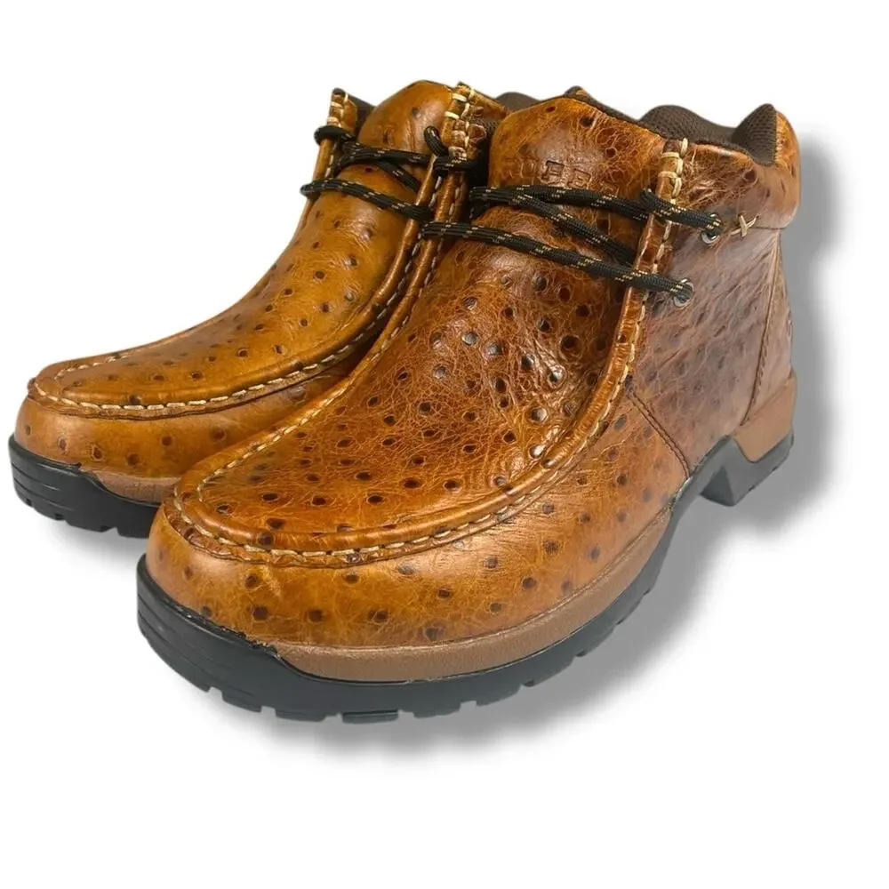 NEW ROPER MEN'S OSTRICH PRINT CHUKKA CASUAL BOOTS size 8.5